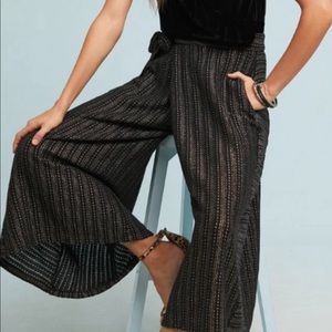 Anthropology Eva Franco Black and Gold Pants